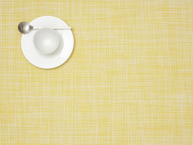 Mini Basketweave placemat by Chilewich, Daffodil