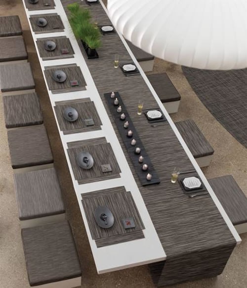 Sous plats, λινές πετσέτες και πετσετοθήκες της Chilewich