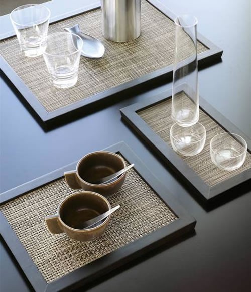 Sous plats, λινές πετσέτες και πετσετοθήκες της Chilewich